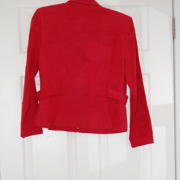 POSITIVE ATTITUDE Red Women's Zipper Jacket SIze 8 - Picture 7 of 10